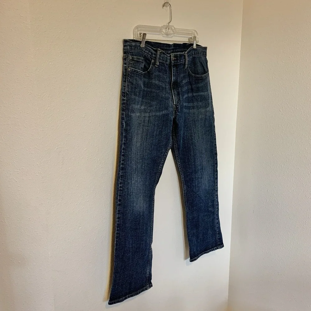 Levi's 514 Jeans Men's Straight Fit Blue Dark Wash Denim 38x30